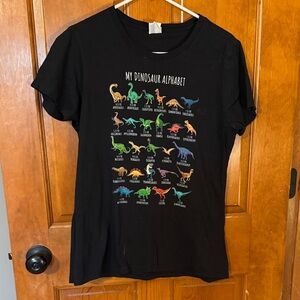 Women’s Black 'My Dinosaur Alphabet' Graphic Tee